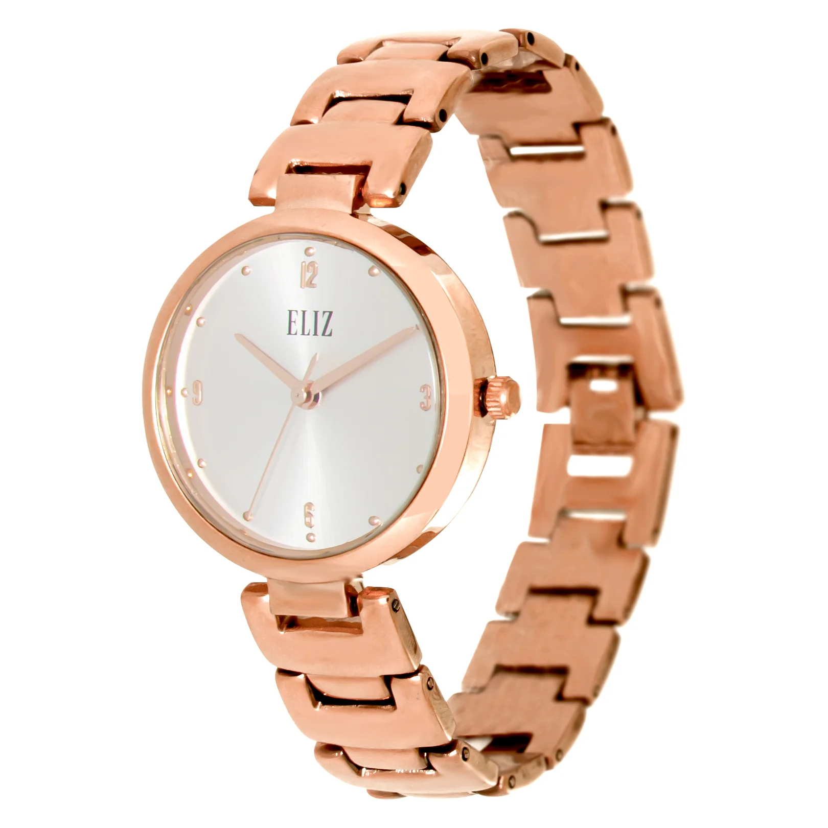ELIZ ES8762L2RSR Metal Case and Bracelet 3-Hands Women"s Watch