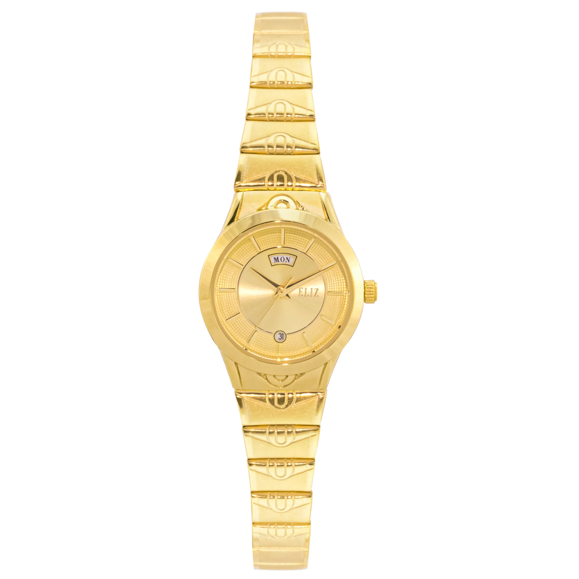 ELIZ ES8768L2GCG SS Caseback & Band Day-Date Women"s Watch