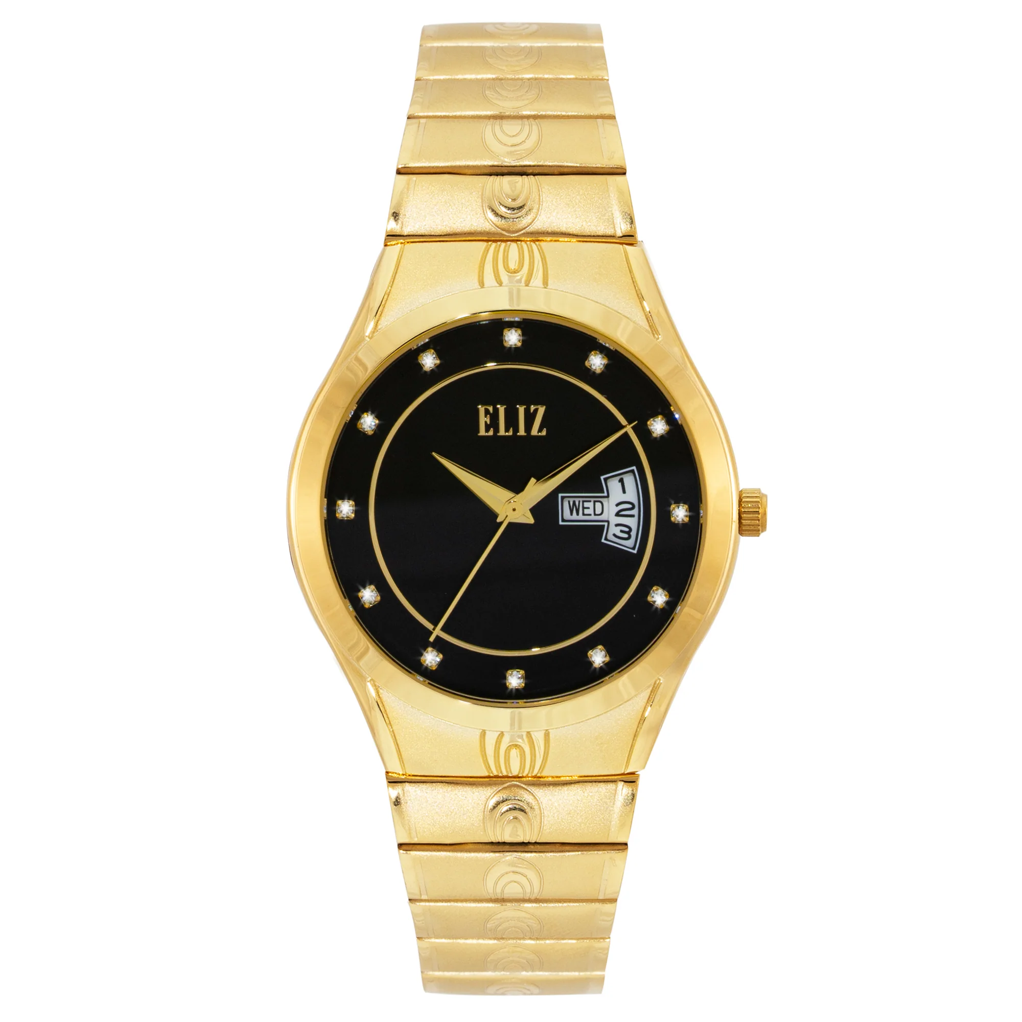 ELIZ ES8769G2GNG SS Caseback & Band Day-Date Men"s Watch