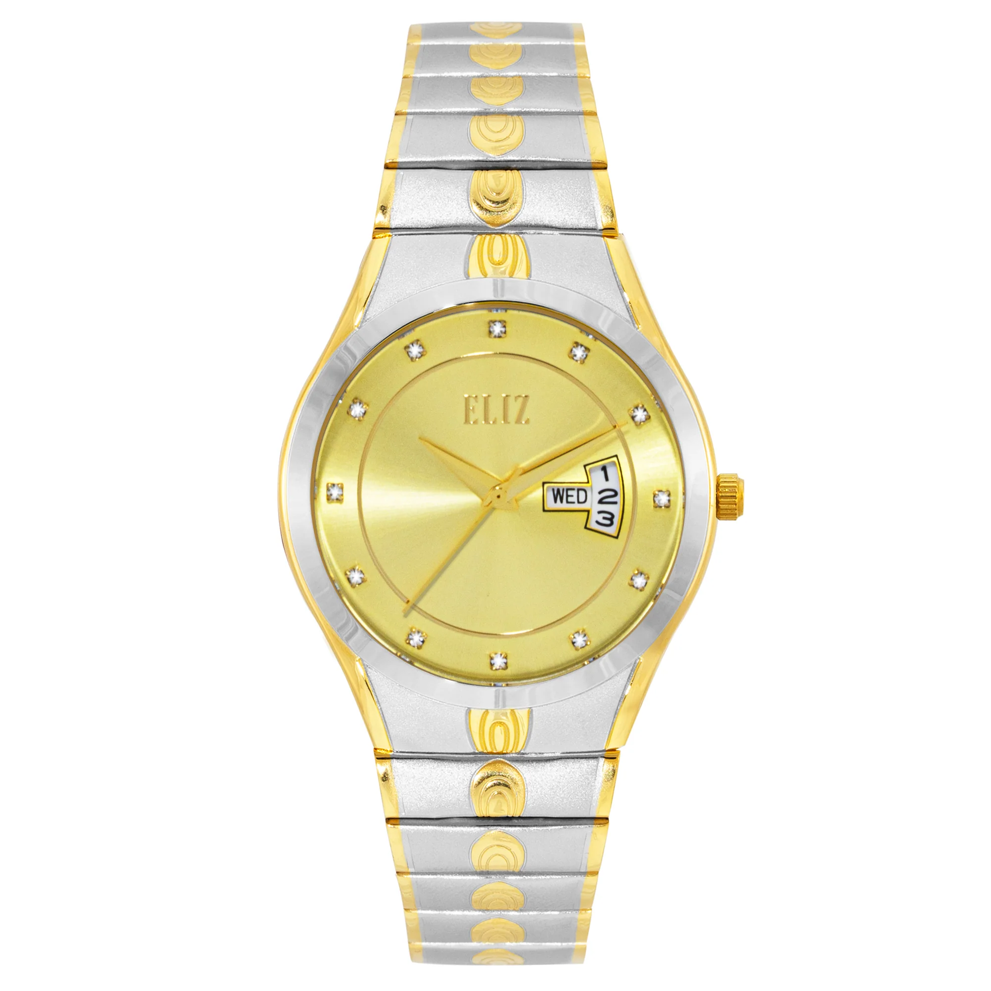 ELIZ ES8769G2TCT SS Caseback & Band Day-Date Men"s Watch