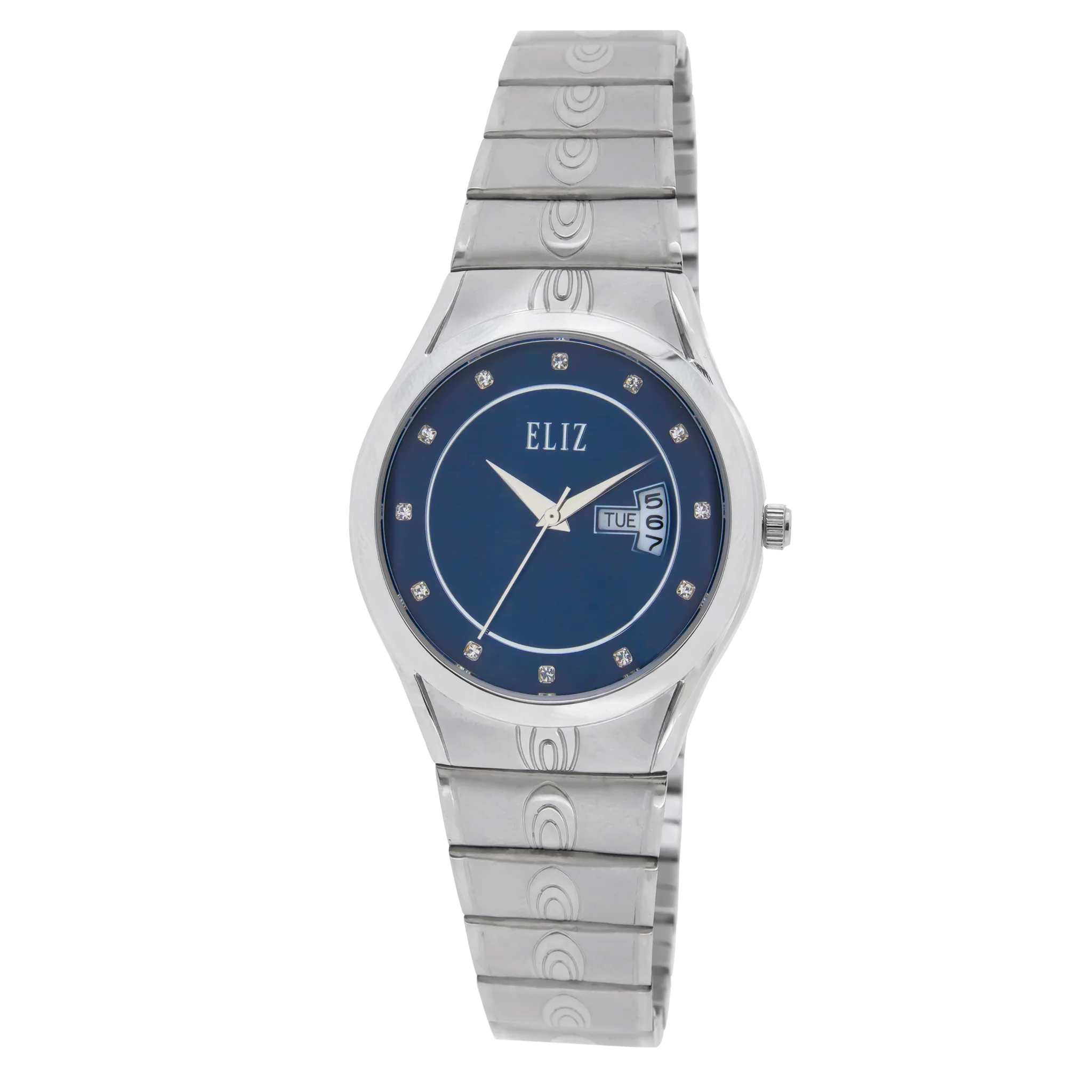 ELIZ ES8769L2SBS SS Caseback & Band Day-Date Women"s Watch