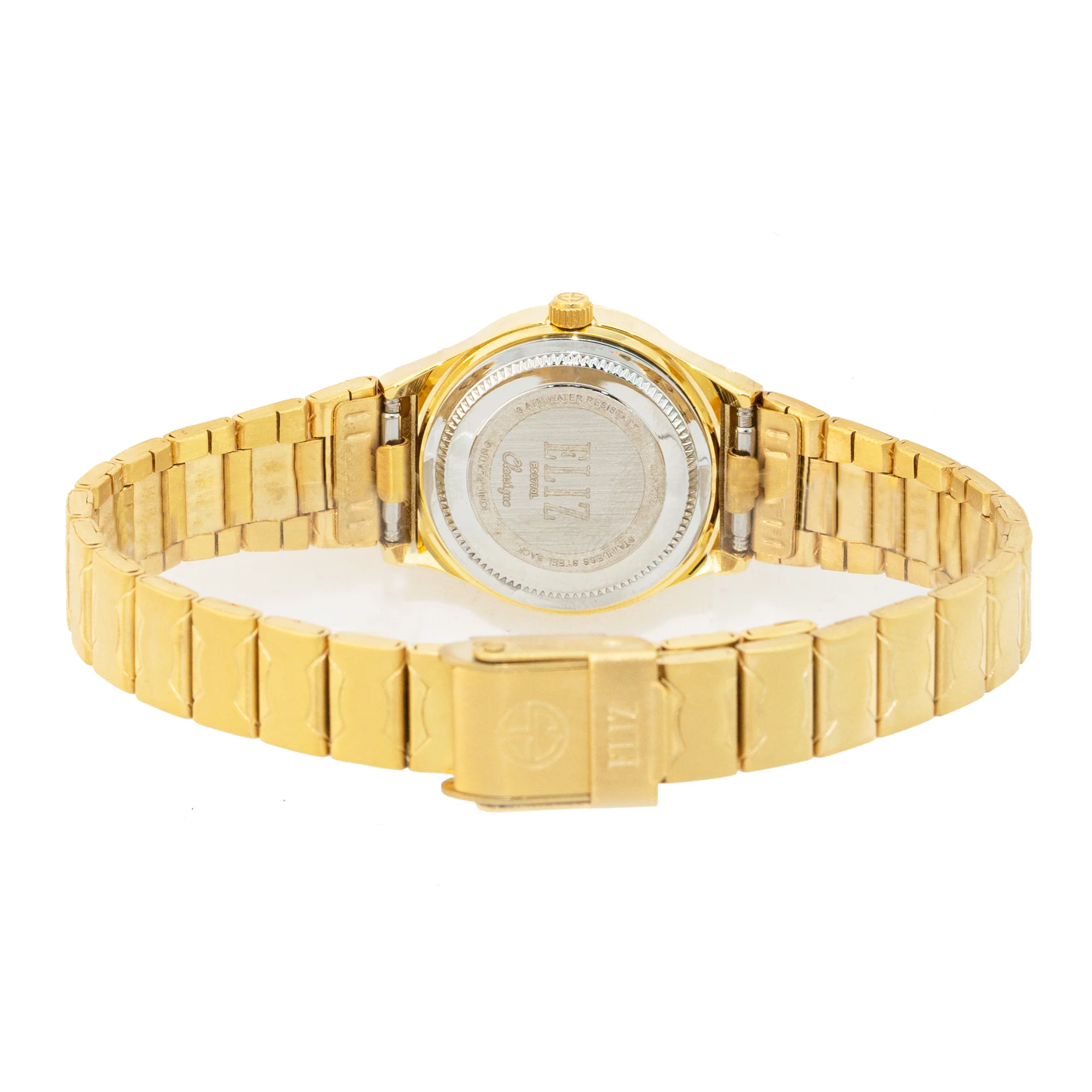 ELIZ ES8770L2GCG SS Caseback & Band Day-Date Women"s Watch