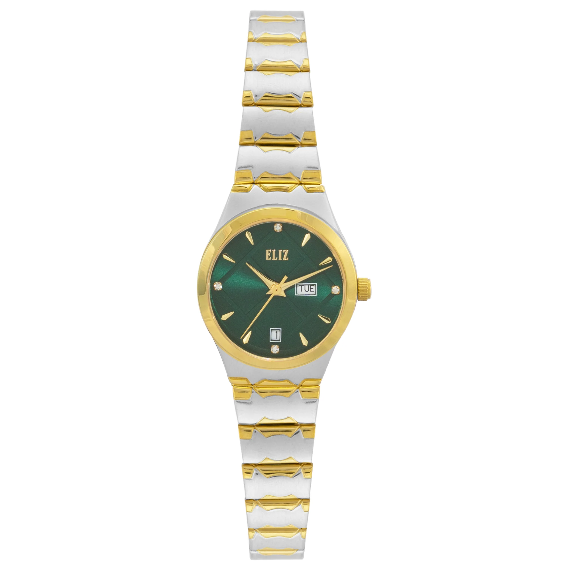 ELIZ ES8770L2TET SS Caseback & Band Day-Date Women"s Watch