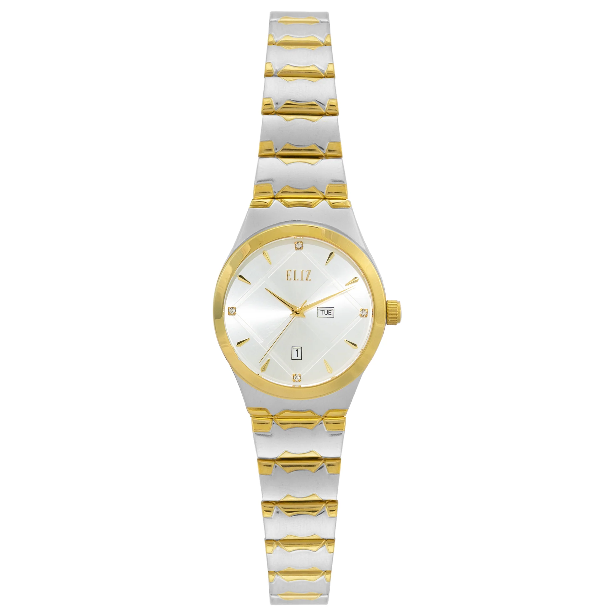 ELIZ ES8770L2TST SS Caseback & Band Day-Date Women"s Watch