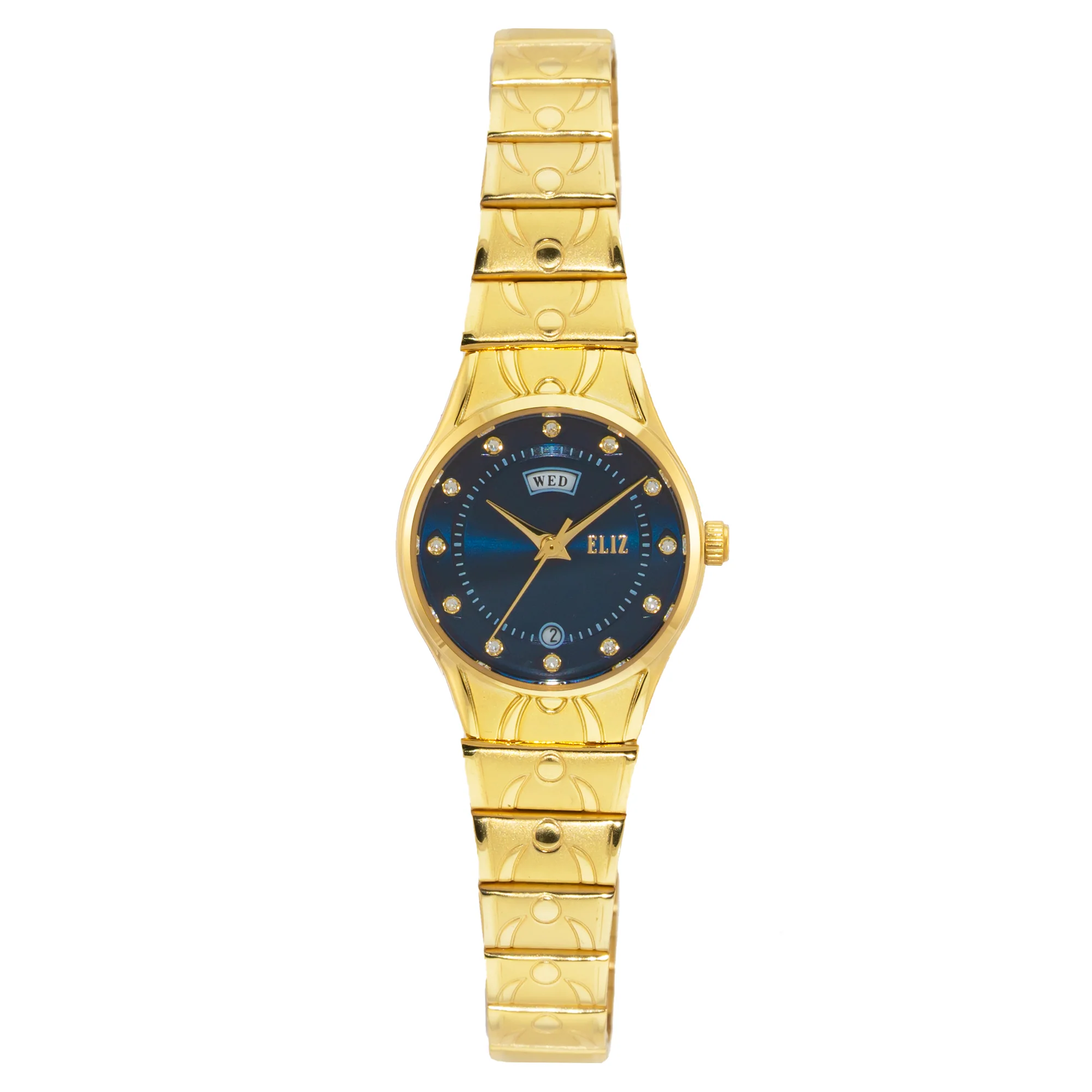 ELIZ ES8771L2GBG SS Caseback & Band Day-Date Women"s Watch