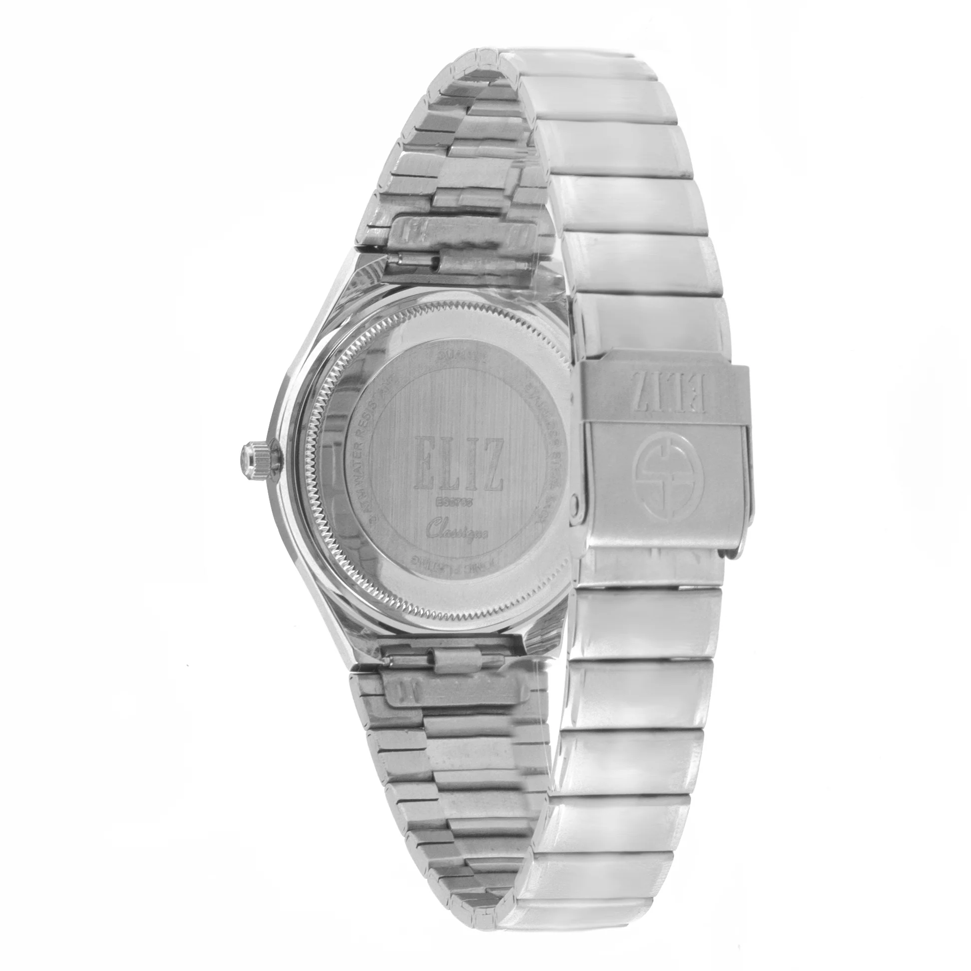 ELIZ ES8771L2SSS SS Caseback & Band Day-Date Women"s Watch
