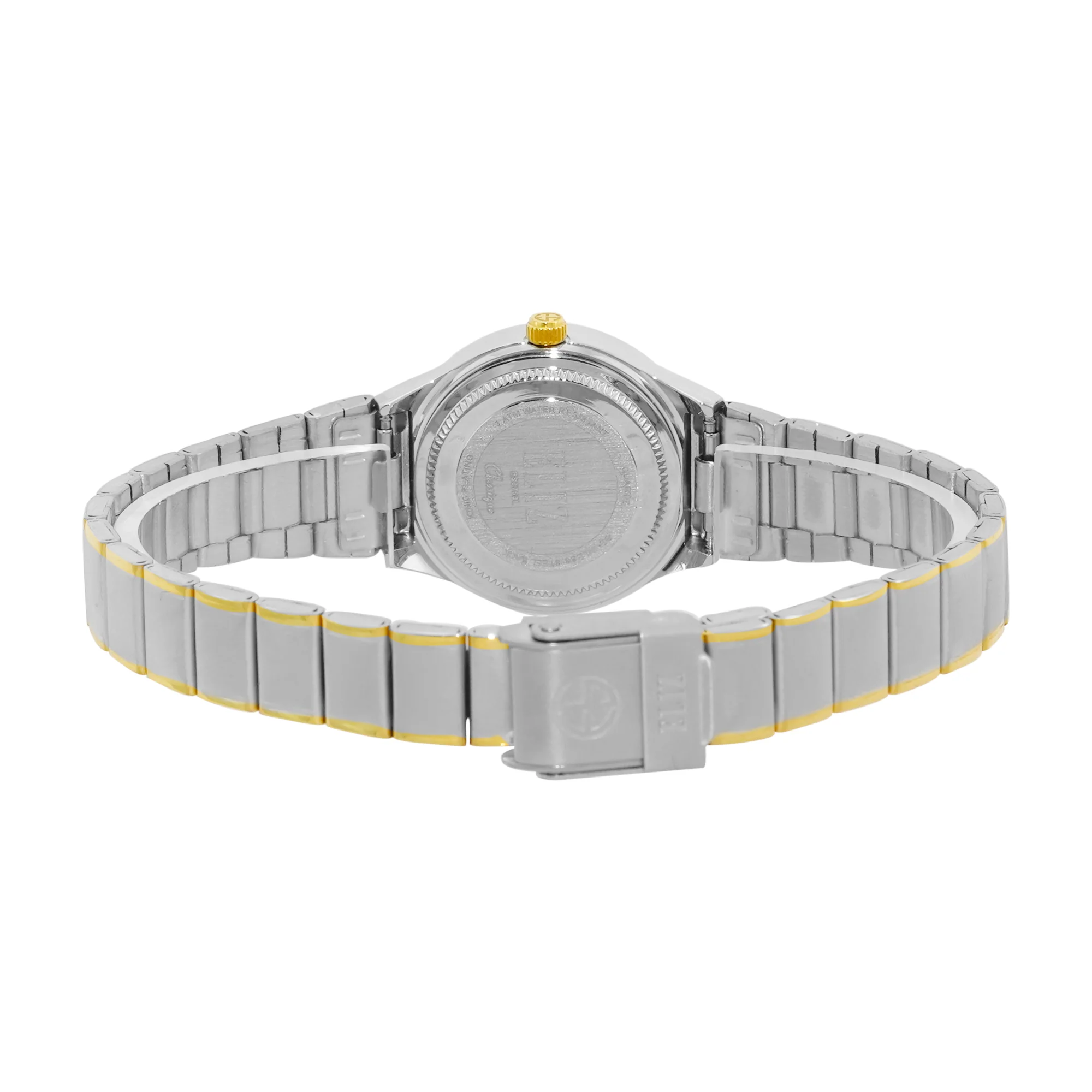 ELIZ ES8771L2TNT SS Caseback & Band Day-Date Women"s Watch