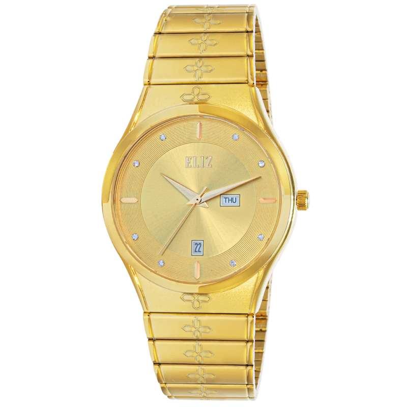 ELIZ ES8800G2GCG SS Caseback & Band Day-Date Men"s Watch