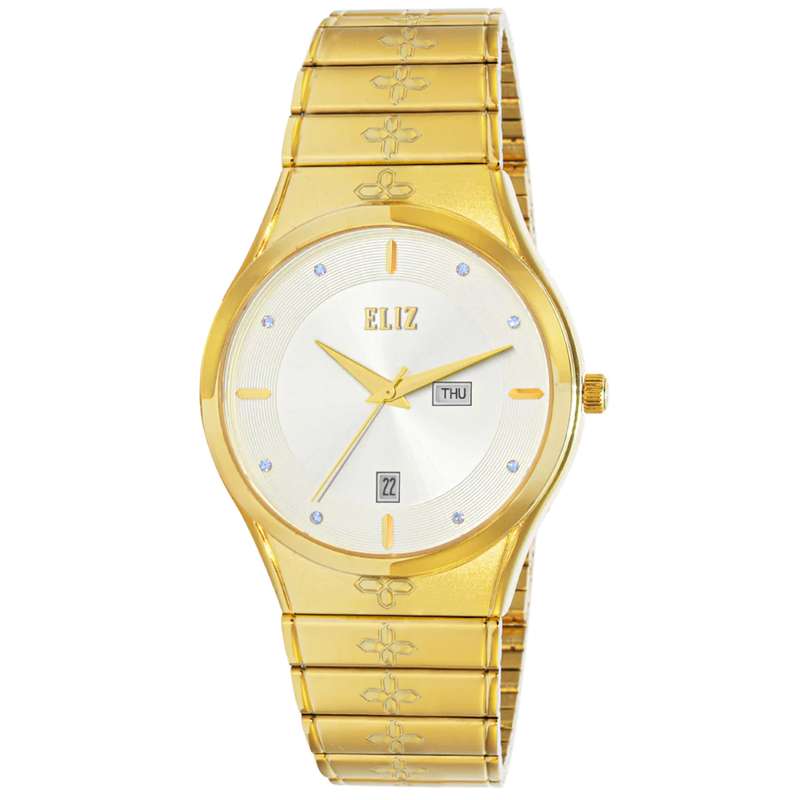 ELIZ ES8800G2GSG SS Caseback & Band Day-Date Men"s Watch