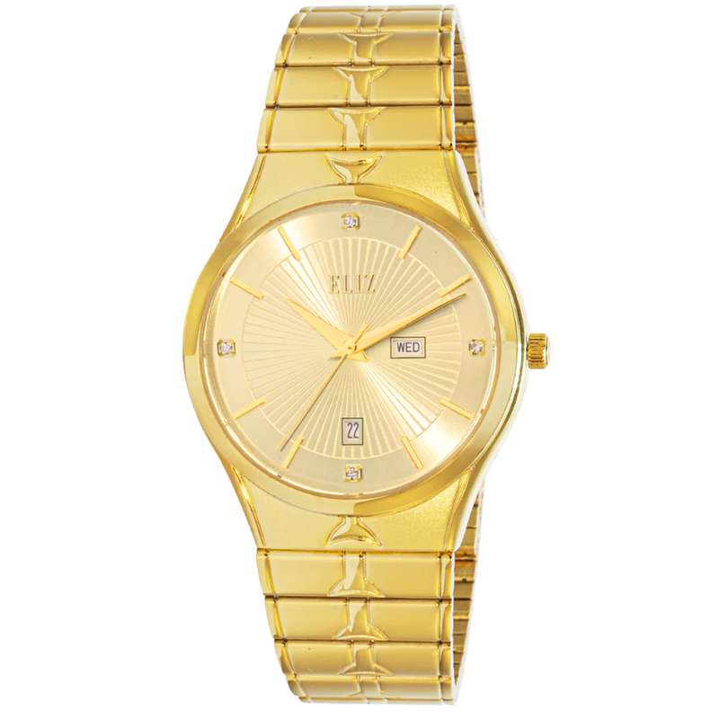 ELIZ ES8801G2GCG SS Caseback & Band Day-Date Men"s Watch