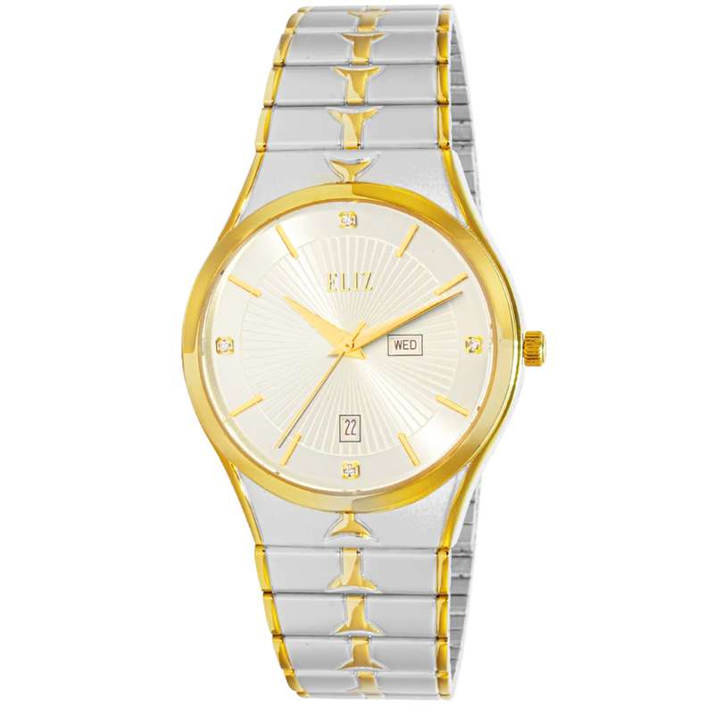 ELIZ ES8801G2TST SS Caseback & Band Day-Date Men"s Watch