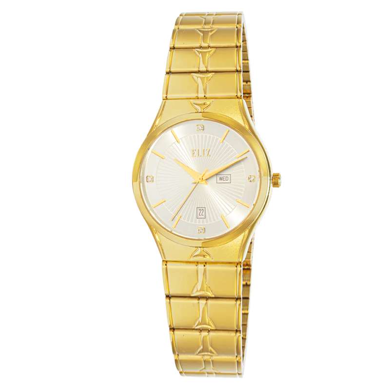 ELIZ ES8801L2GSG SS Caseback & Band Day-Date Women"s Watch