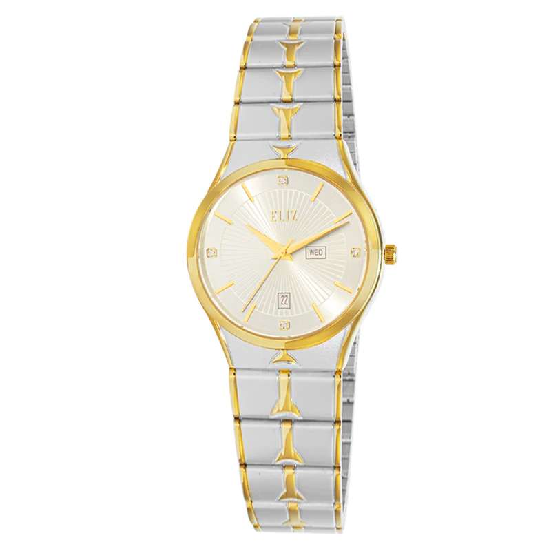 ELIZ ES8801L2TST SS Caseback & Band Day-Date Women"s Watch