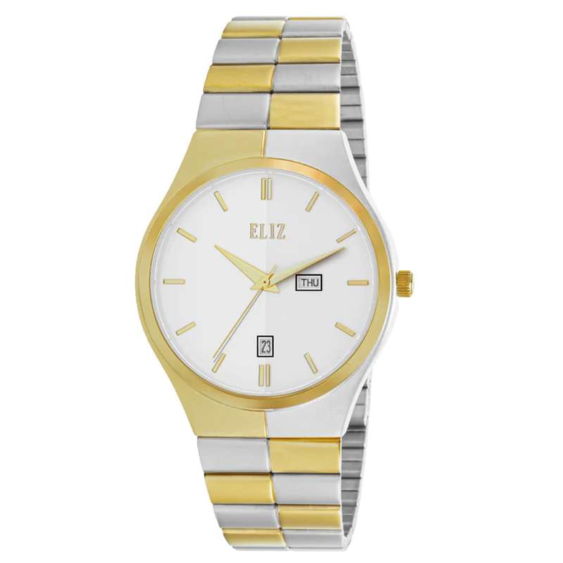 ELIZ ES8803G2TST SS Caseback & Band Day-Date Men"s Watch