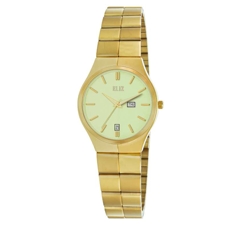 ELIZ ES8803L2GLG SS Caseback & Band Day-Date Women"s Watch
