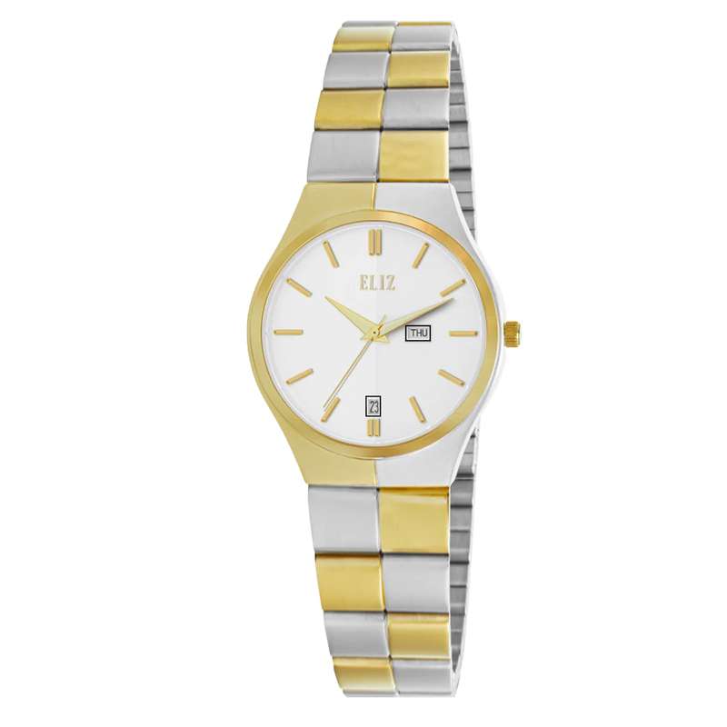 ELIZ ES8803L2TST SS Caseback & Band Day-Date Women"s Watch