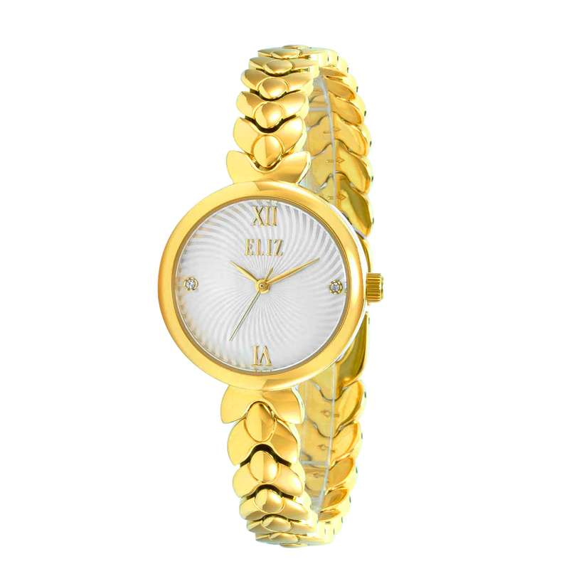 ELIZ ES8827L2GSG Metal Case and Bracelet 3-Hands Women"s Watch