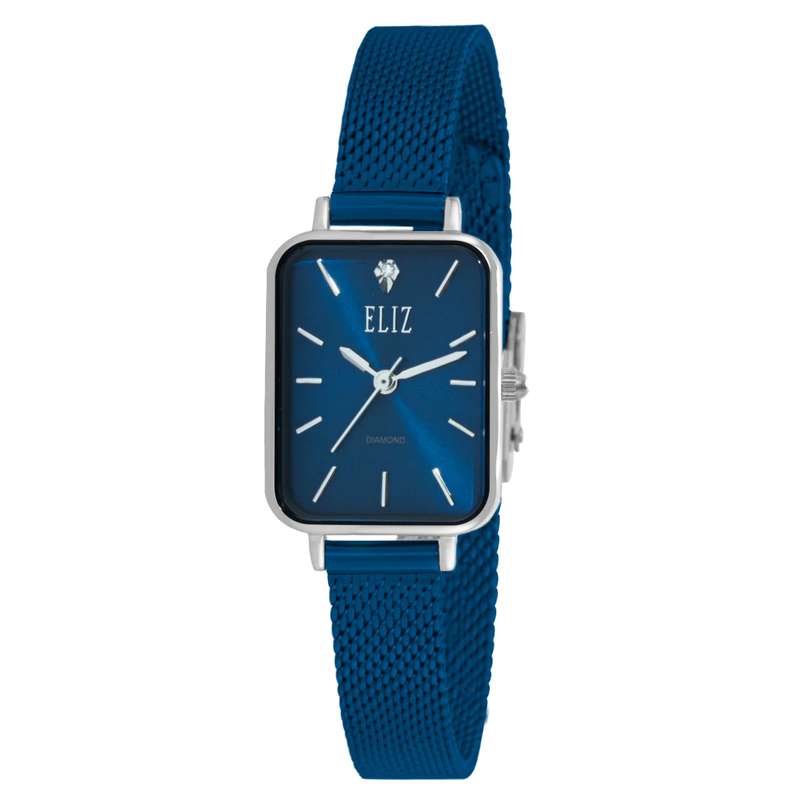 ELIZ ES8833L2SBB SS & Mesh Strap 3-Hands Women"s Watch