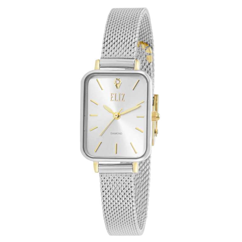 ELIZ ES8833L2TST SS & Mesh Strap 3-Hands Women"s Watch