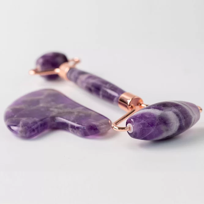 Face Roller & Gua Sha Set Amethyst