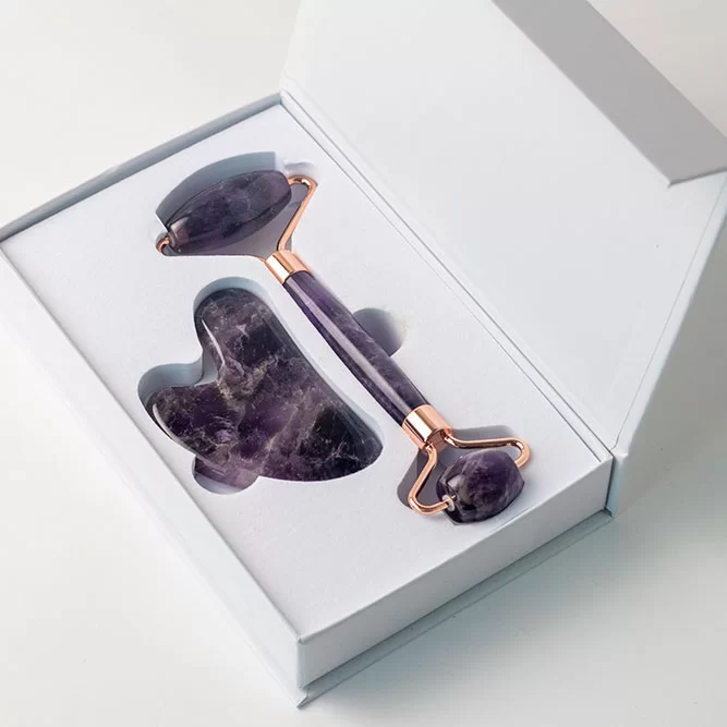 Face Roller & Gua Sha Set Amethyst