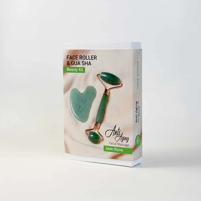 Face Roller & Gua Sha Set Jade