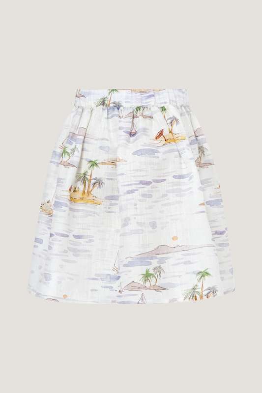 Girls Beach Palm Resort Shorts Skirt