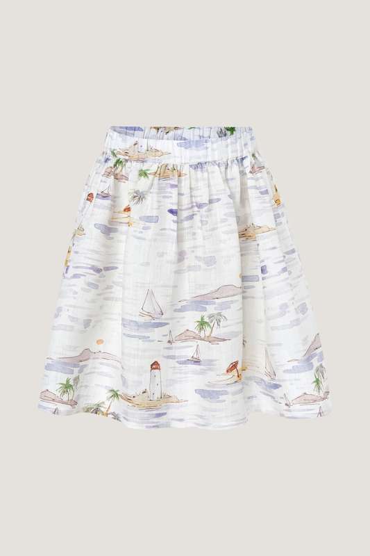 Girls Beach Palm Resort Shorts Skirt