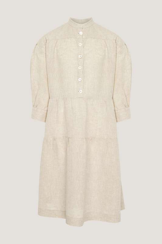 Girls Draped Midi Dress Short Sleeve