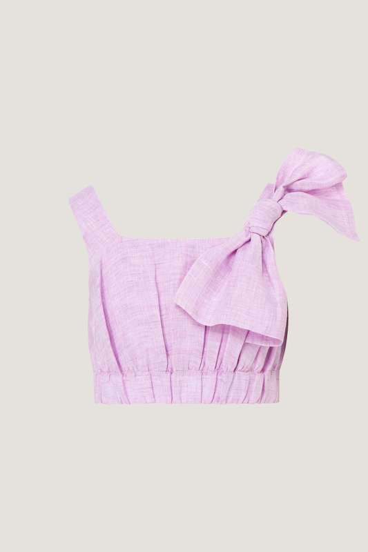 Girls Laven Bow Strap Top