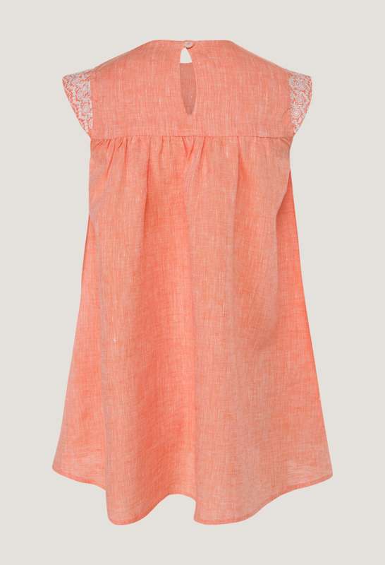Girls Papaya Embrioded Dress