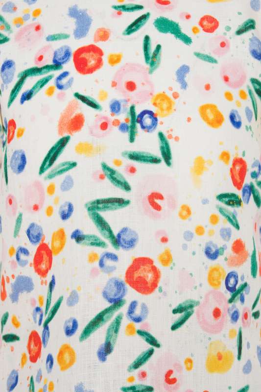 Girls Printed Puff Sleeve Set