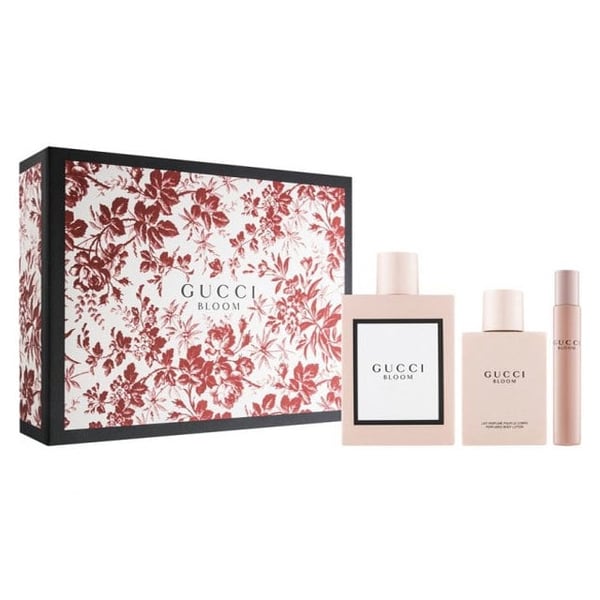 Gucci Bloom 3Pcs (EDP 100ml+Body Lotion 100ml+Roller Ball 7.4ML) Set