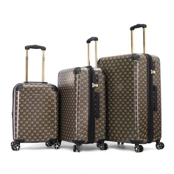 Calvin Klein Monogram HS Luggage Cabin Size Brown color