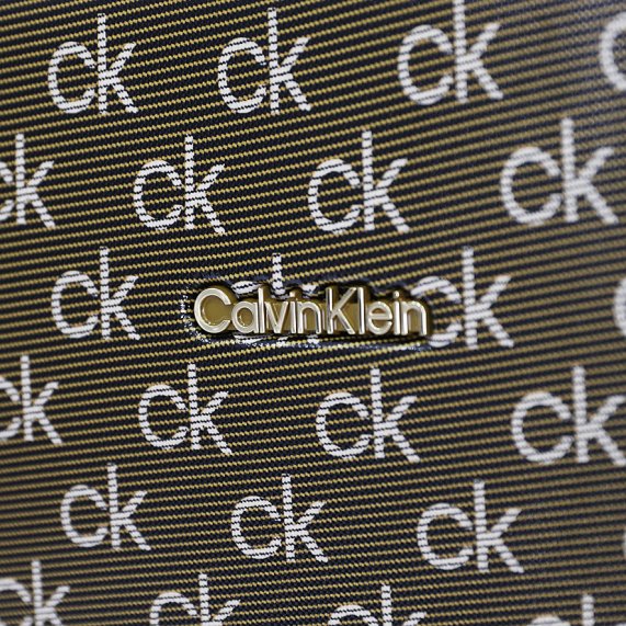 Calvin Klein Monogram HS Luggage Cabin Size Brown color