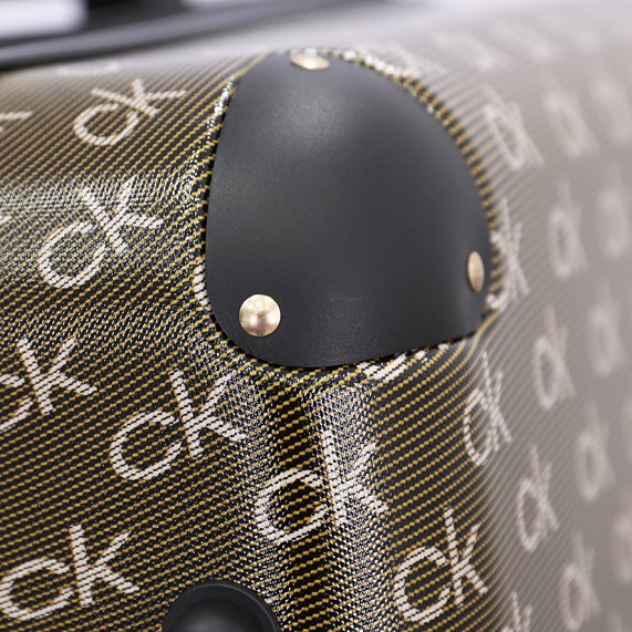 Calvin Klein Monogram HS Luggage Cabin Size Brown color