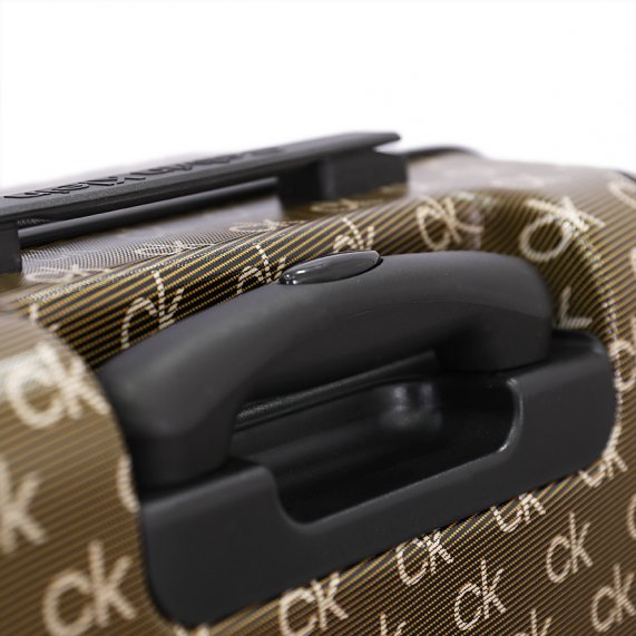 Calvin Klein Monogram HS Luggage Cabin Size Brown color