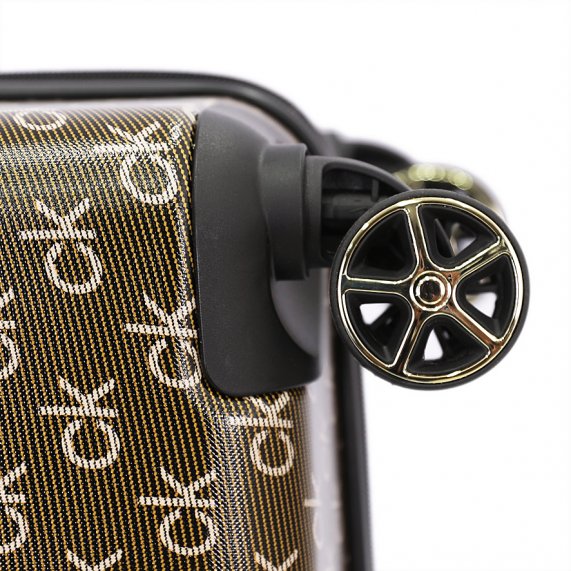 Calvin Klein Monogram HS Luggage Cabin Size Brown color