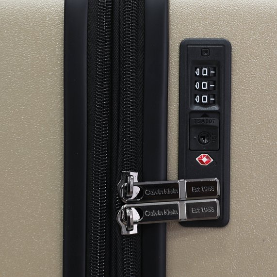 Calvin Klein Overlay Luggage Large Size Champagne color