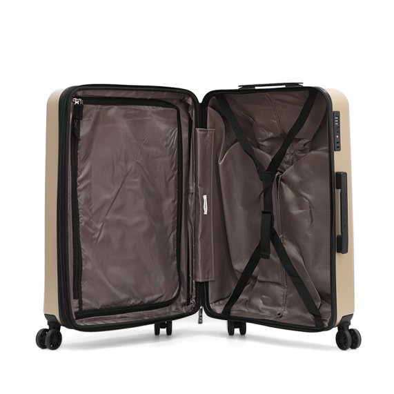 Calvin Klein Overlay Luggage Large Size Champagne color