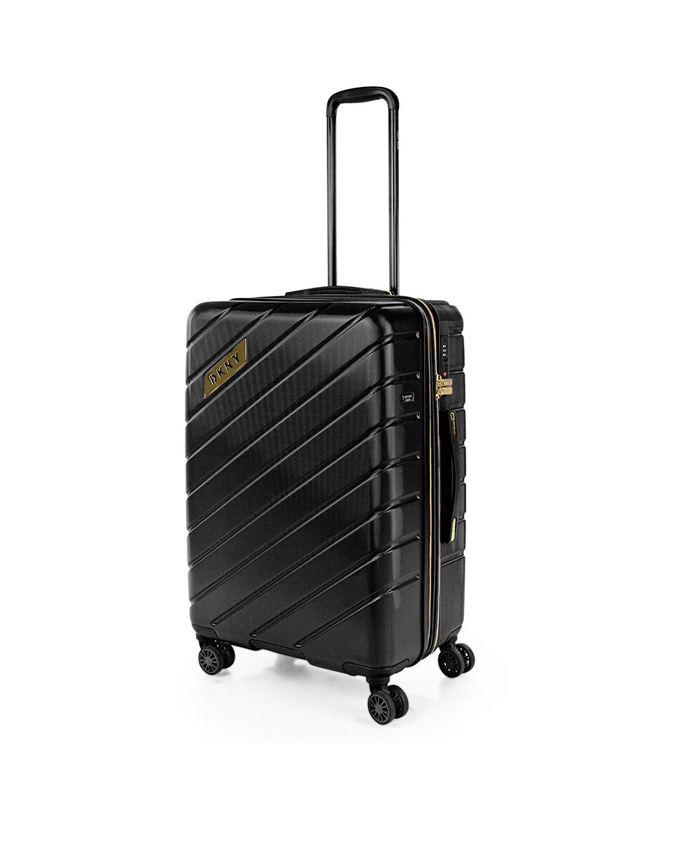 DKNY BIAS HS Black Luggage - Large Size Lightweight Spinner Suitcase Set with TSA Lock