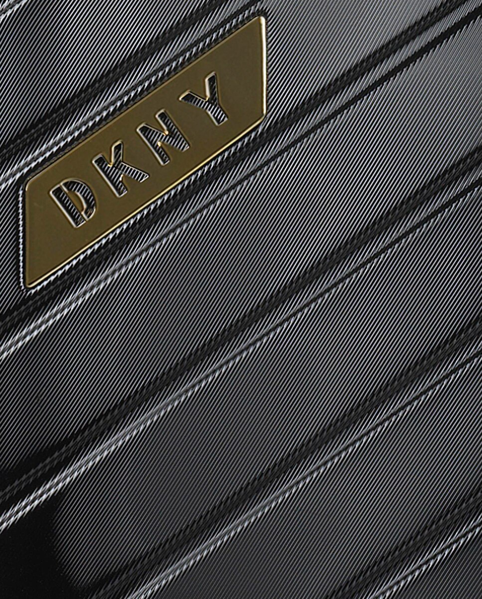 DKNY BIAS HS Black Luggage - Large Size Lightweight Spinner Suitcase Set with TSA Lock