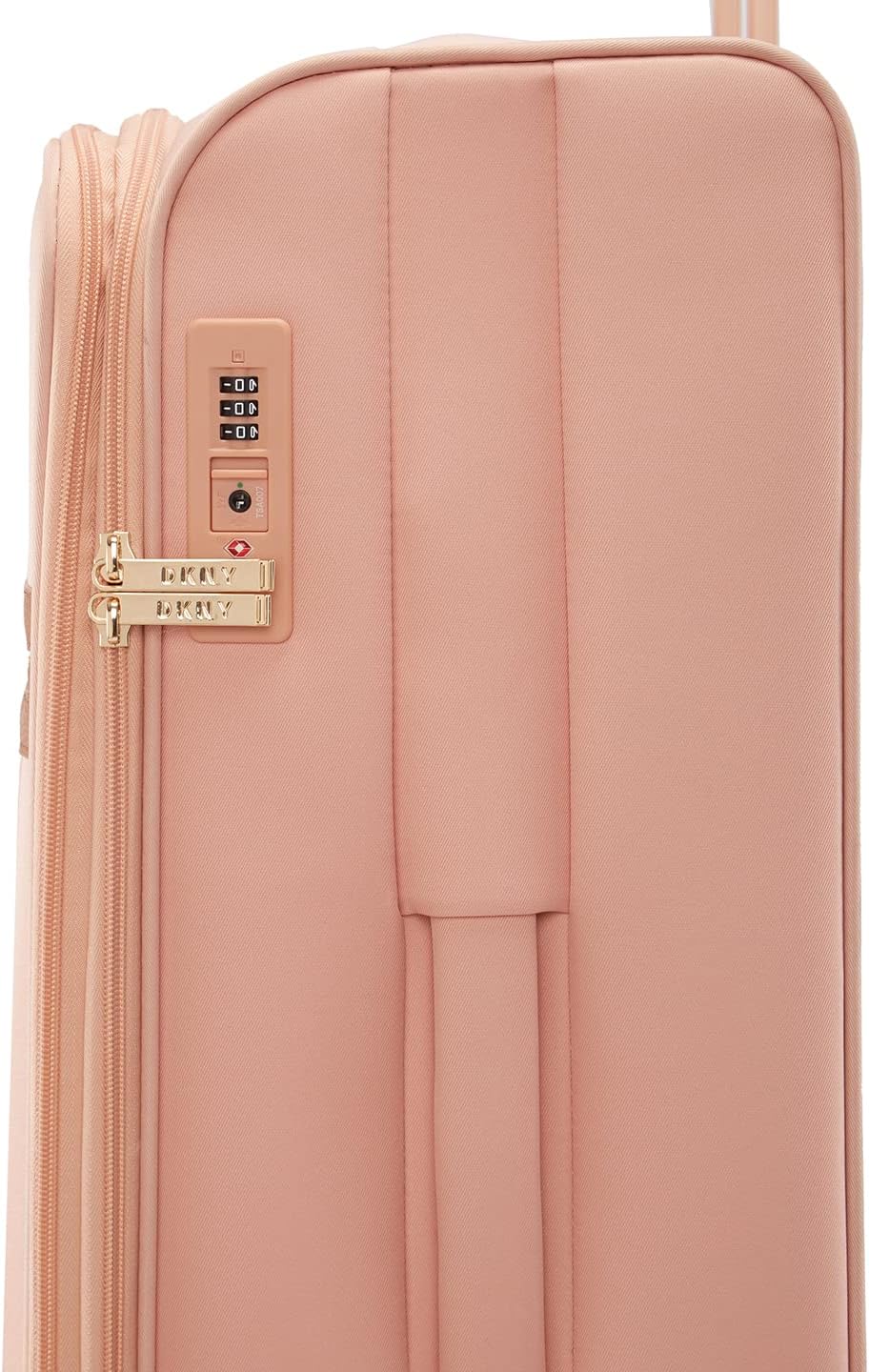 DKNY SWEET DREAMS Peach Bloom Luggage - Large Size Lightweight Spinner Suitcase with TSA Lock