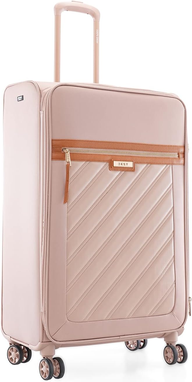 DKNY SWEET DREAMS Cappuccino Luggage - Large Size Lightweight Spinner Suitcase with TSA Lock