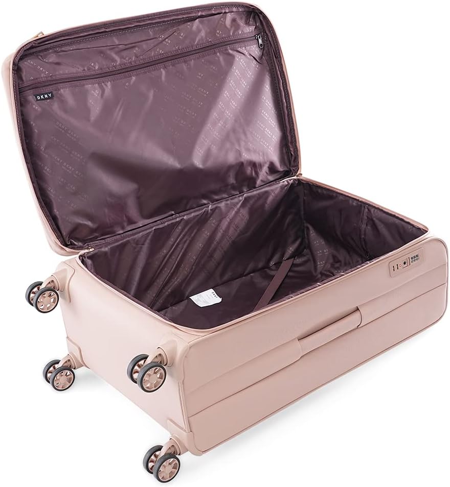DKNY SWEET DREAMS Cappuccino Luggage - Large Size Lightweight Spinner Suitcase with TSA Lock
