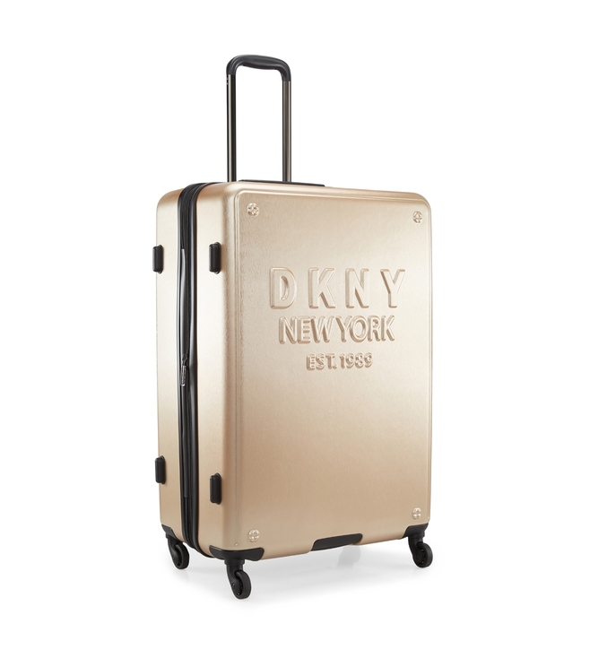 DKNY NEW YORKER CHAMPAGNE Luggage - Large Size Lightweight Spinner Suitcase Set with TSA Lock