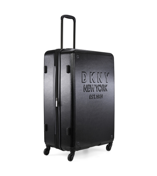 DKNY NEW YORKER BLACK Luggage - Large Size Lightweight Spinner Suitcase Set with TSA Lock
