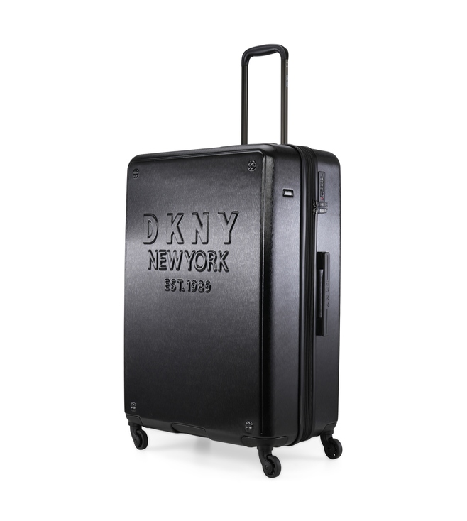 DKNY NEW YORKER BLACK Luggage - Large Size Lightweight Spinner Suitcase Set with TSA Lock