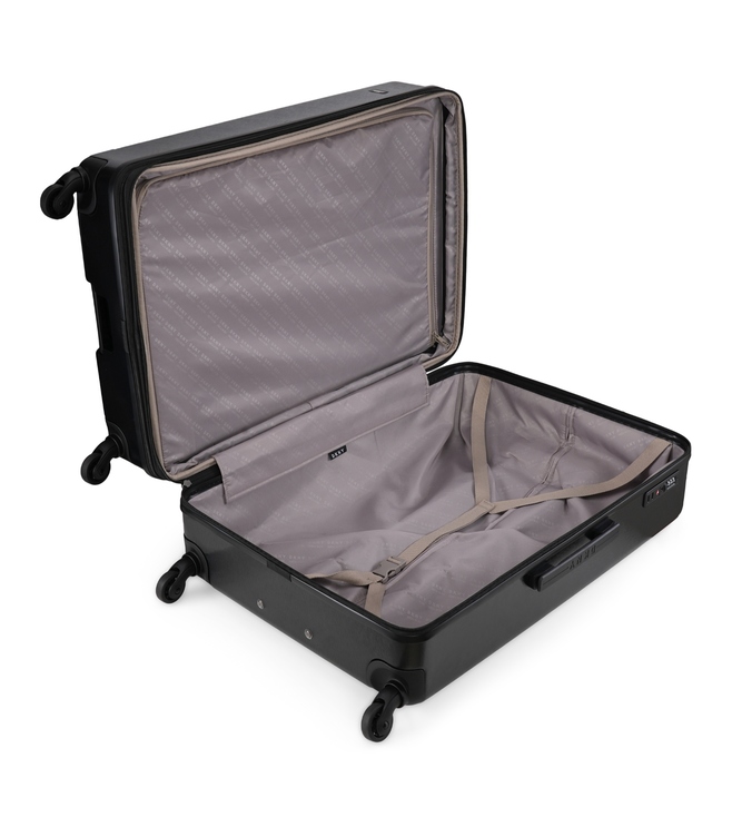 DKNY NEW YORKER BLACK Luggage - Large Size Lightweight Spinner Suitcase Set with TSA Lock