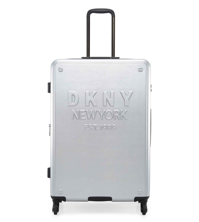 DKNY NEW YORKER SILVER Luggage - Large Size Lightweight Spinner Suitcase Set with TSA Lock